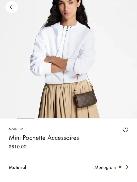 Louis Vuitton Mini Pochette Accessoires in Brown and Gold Monogram - Picture 2 of 5